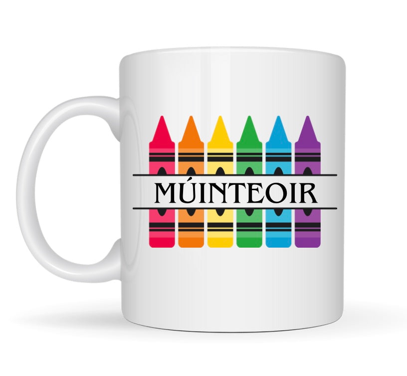 Múinteoir crayon mug