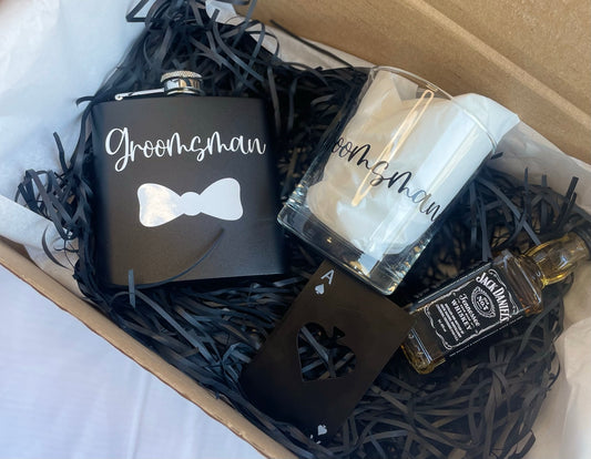 Gold Groomsmen Party Gift Box